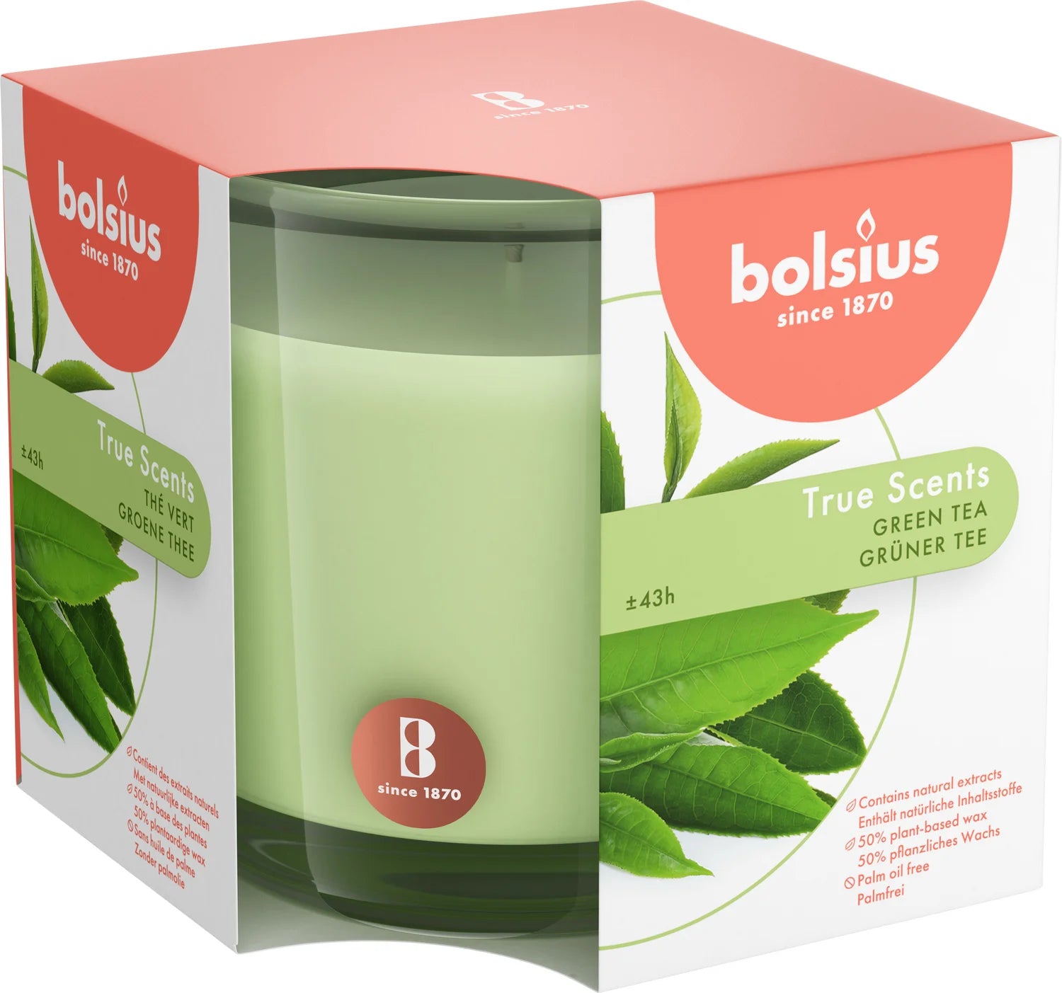 Bolsius - Geurkaars 'True Scents' (9.5cm, Green Tea)