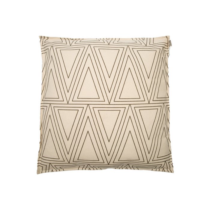 Mme. Bloom - Coussin décoratif 'Noa' (60cm x 60cm, Blanc/Noir)