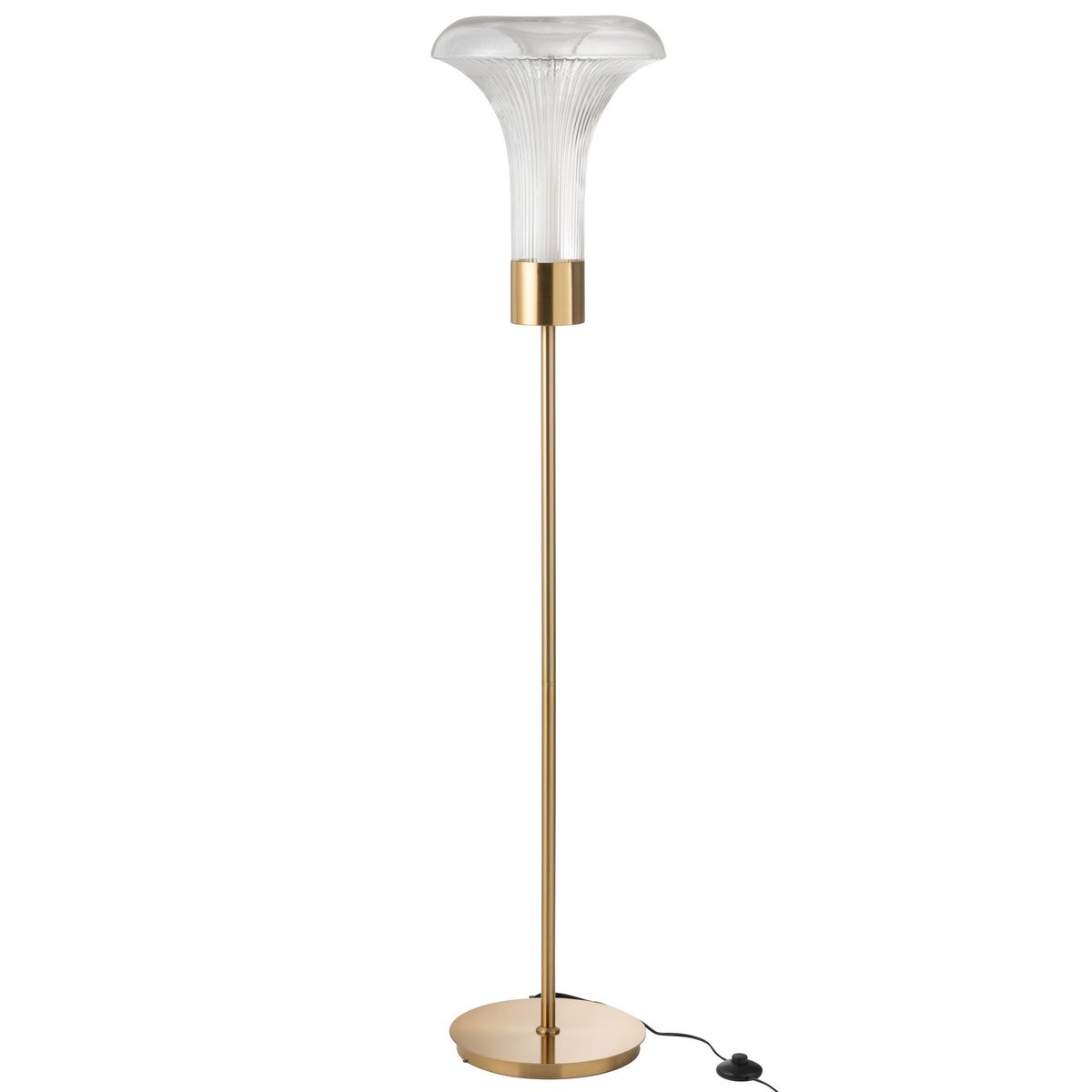 J-Line - Lampadaire LED Métal Doré Transparent