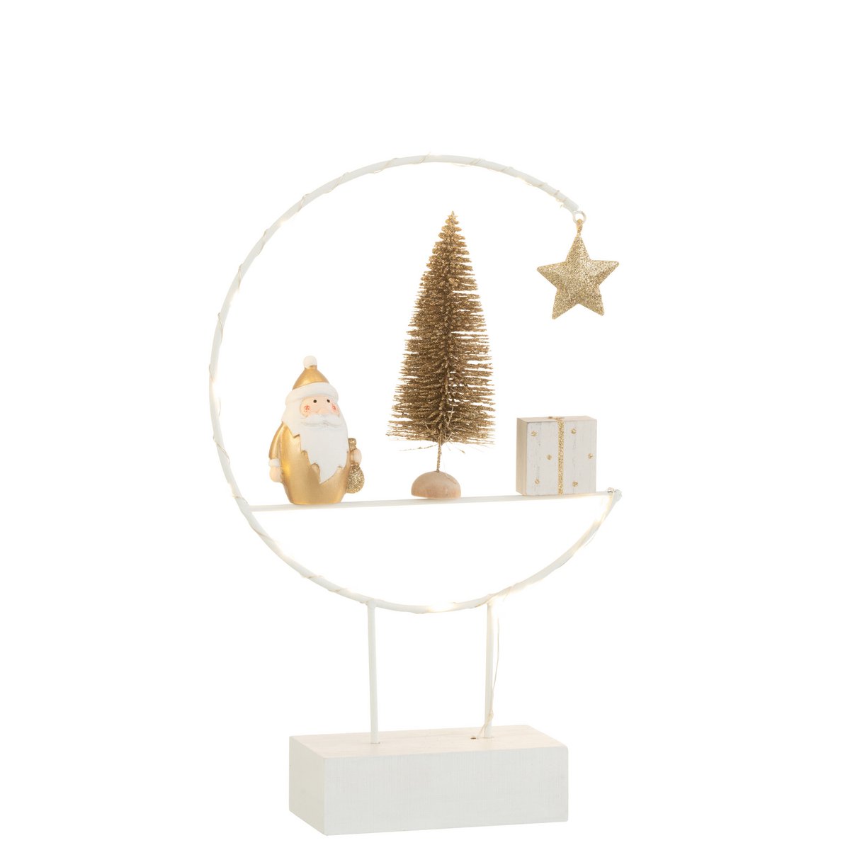 J-Line - Dekorative Weihnachtsfigur 'Wyndmere' (LED, Gold)