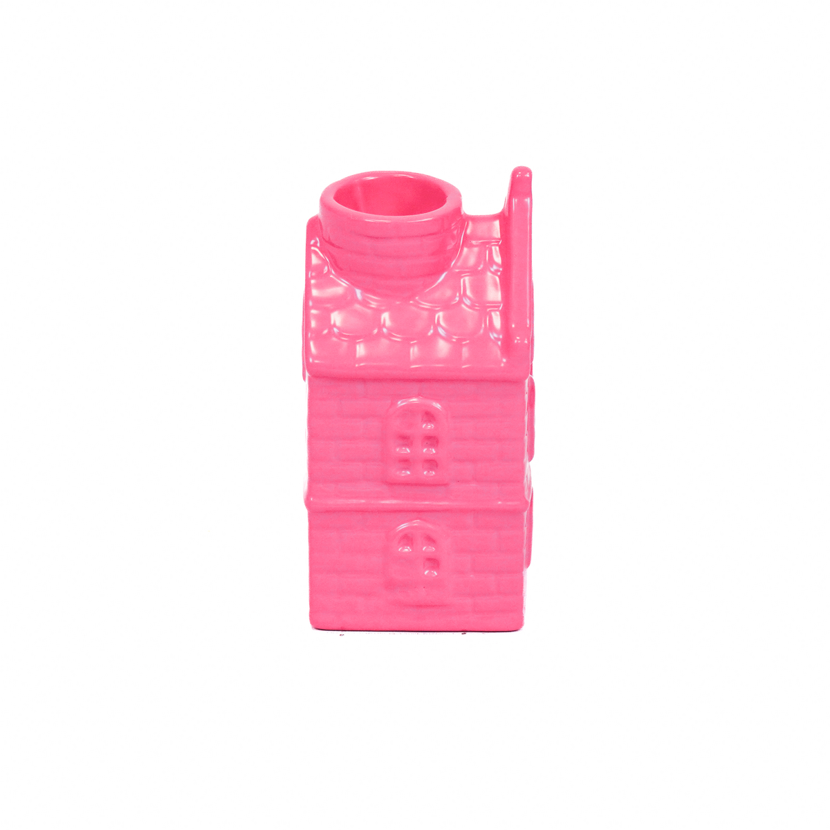 Housevitamin - Kerzenhalter 'House' (6cm x 5,5cm x 11cm, Neon Pink)