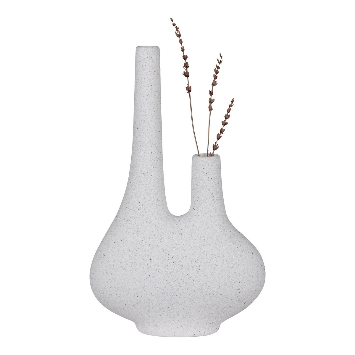 House Nordic - Vase - Vase en céramique, blanc, 23x11,5x37 cm