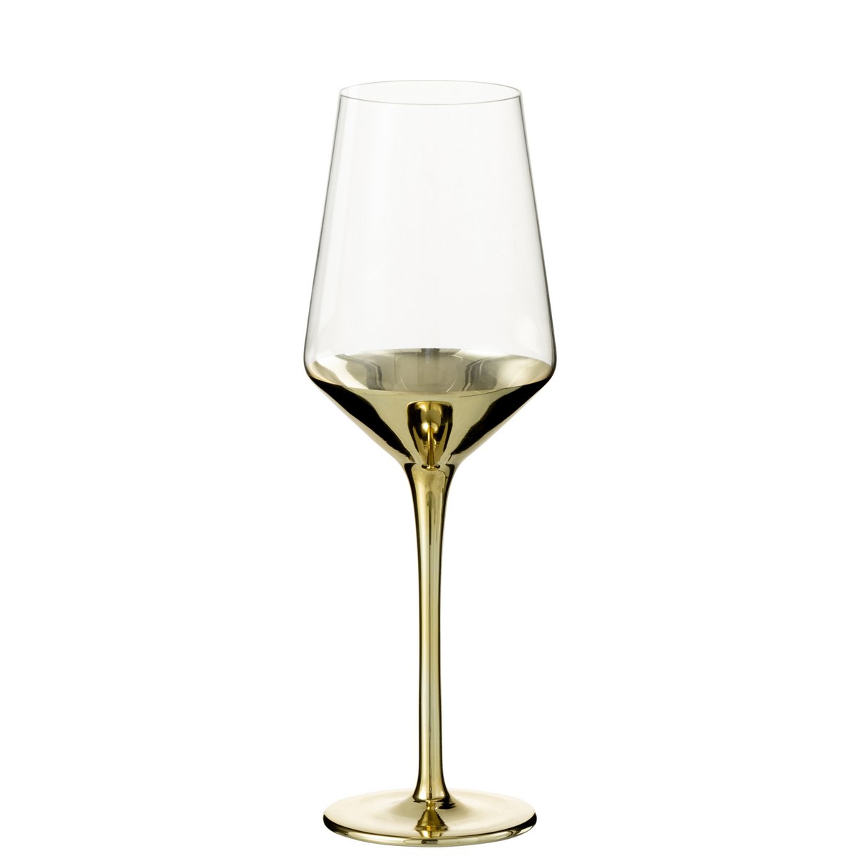 J-Line - Weinglas - Glas - Gold/Transparent