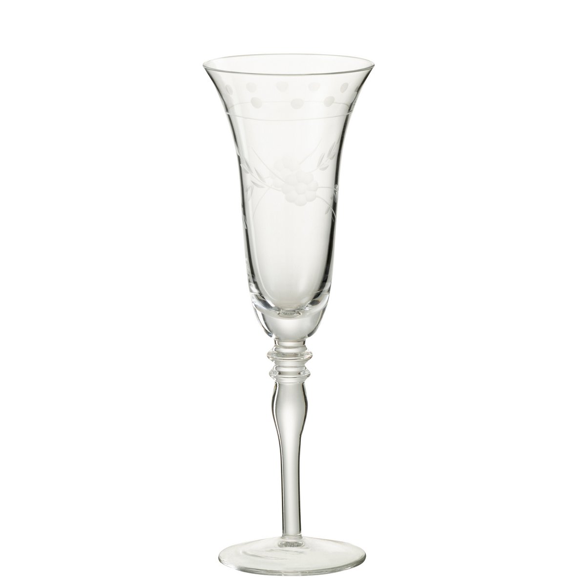 J-Line - Graviertes Champagnerglas - Glas - Transparent