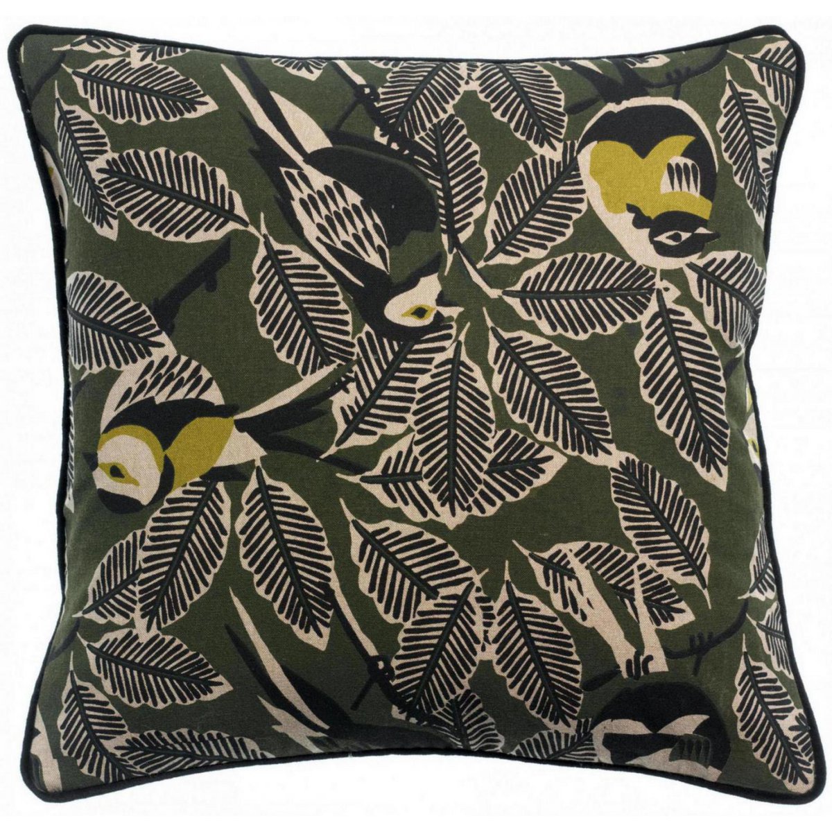 VIVARAISE - Coussin Zazu Chambray Olive 45 x 45