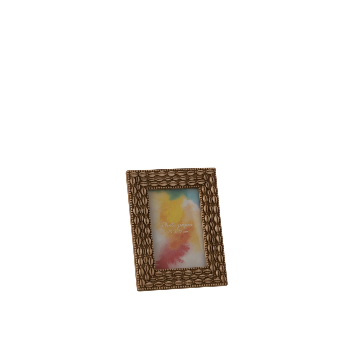 J-Line - Cadre Photo Coquille 10X15 Poly Beige Petit