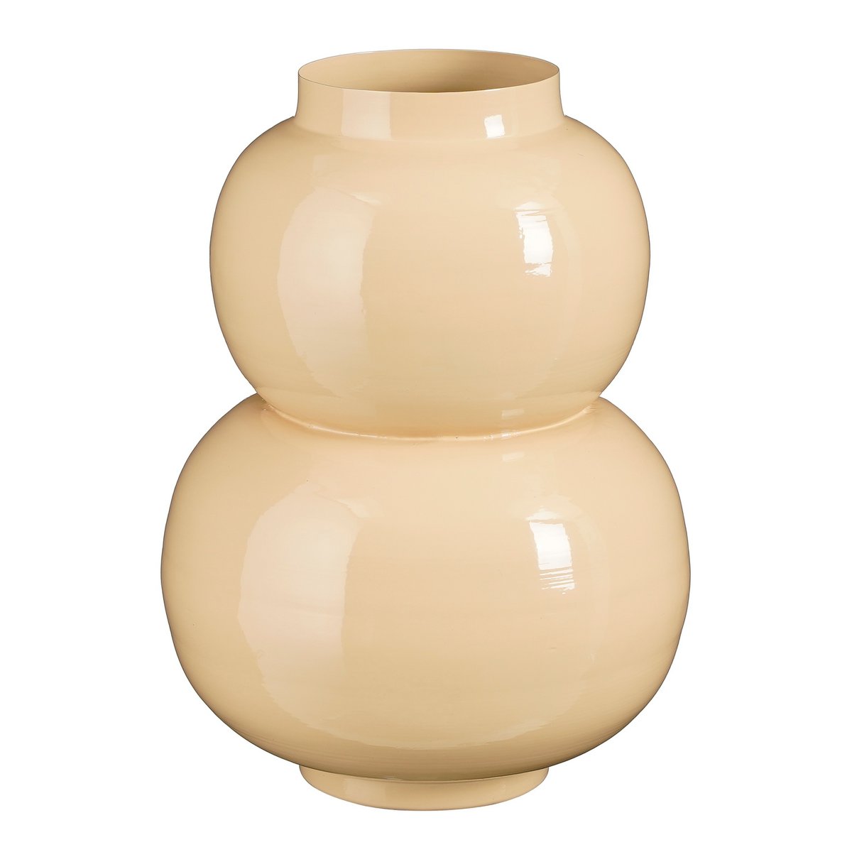 Glimmerdekorationen - Boyd Vase - H37 x Ø26 cm - Metall - Beige