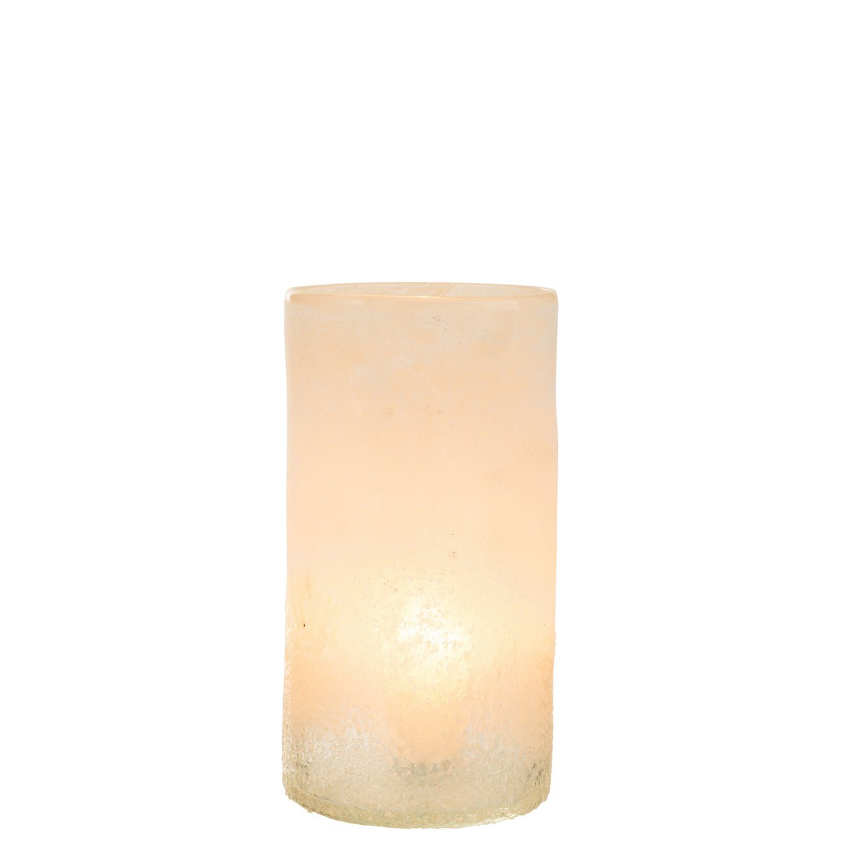 J-Line - Vase Cylindre - Verre - Beige - Moyen