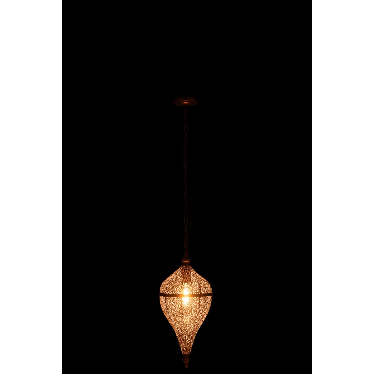 J-Line - Lampe Suspendue Drop - Métal - Or - Petit