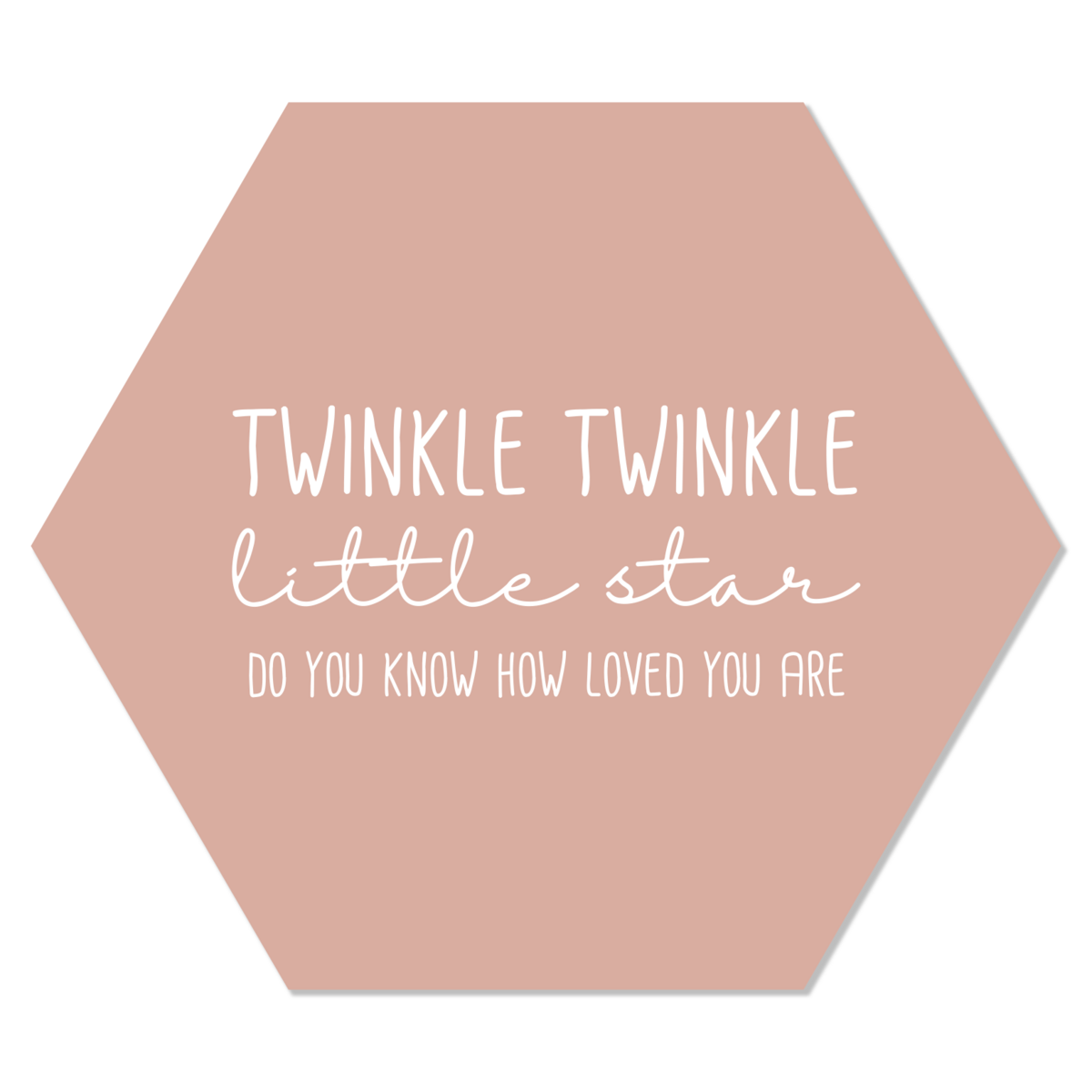 Label2X - Muurhexagon twinkle twinkel zalm