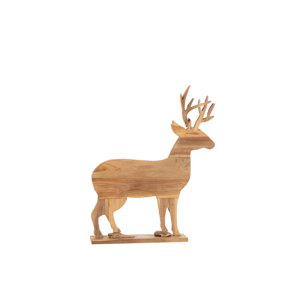 J-Line - Decoratief kerstfiguur 'Rendier' (Maat S, Naturel)