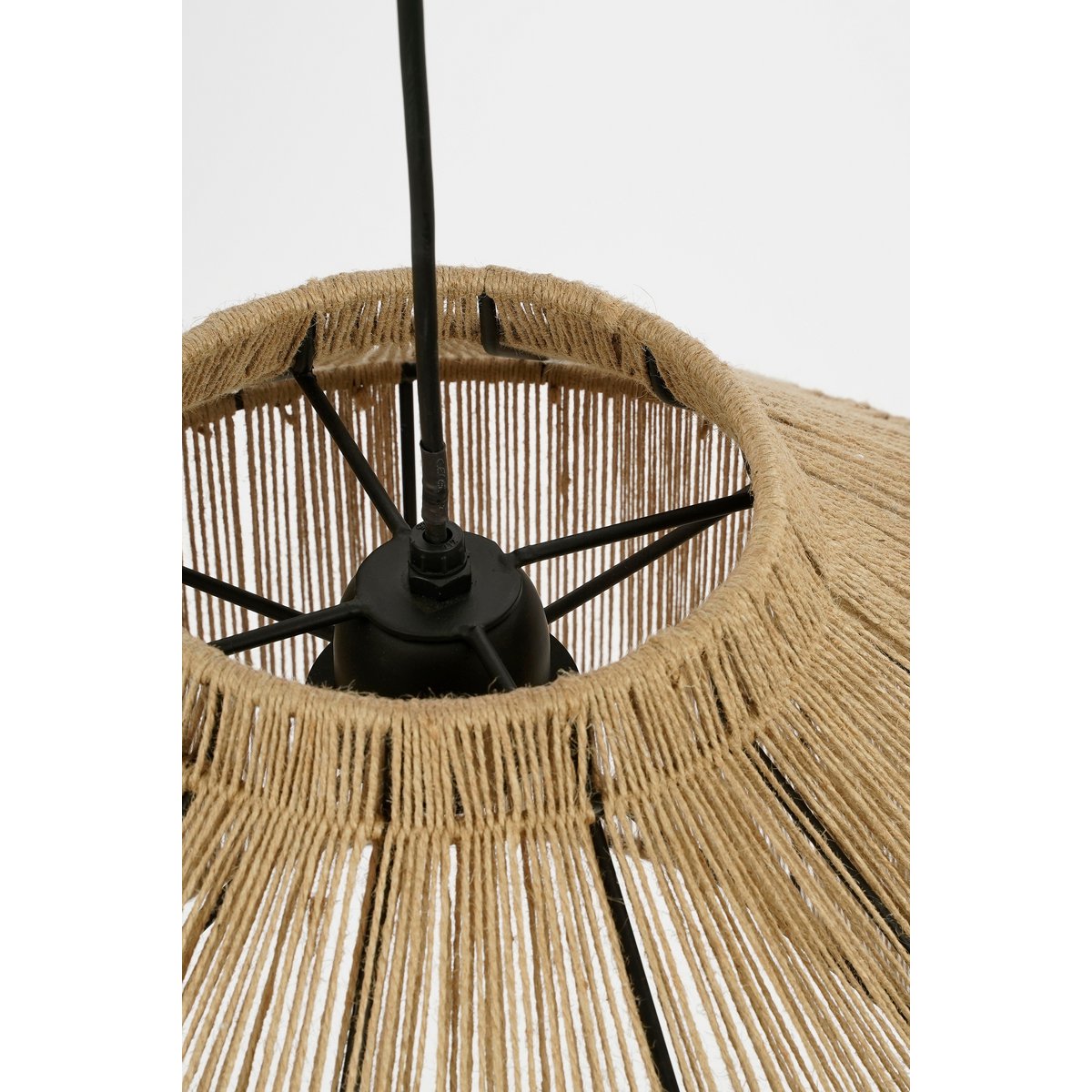 Mica Decorations - Lampe à suspension Elsa - H28 x Ø50 cm - Jute - Marron clair