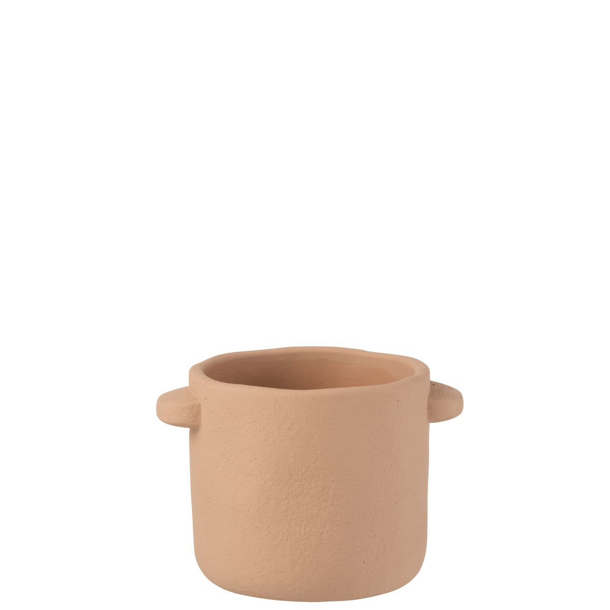 J-Line - Pot de Fleurs Gustave - Ciment - Marron Clair - Ø16cm