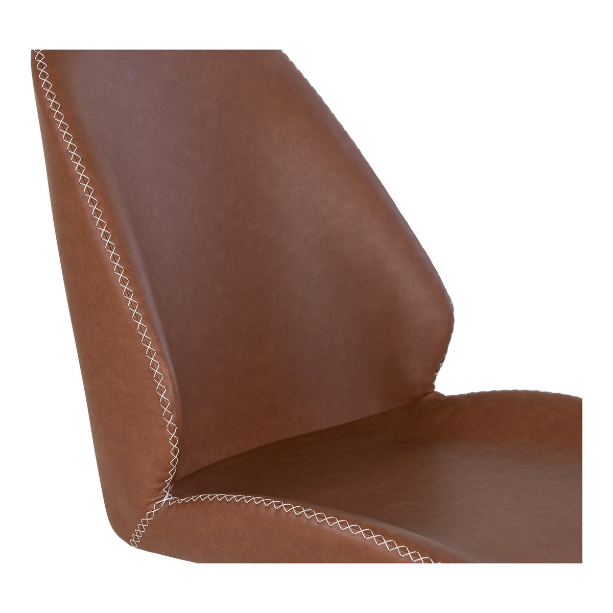 House Nordic - Chaise de salle à manger Monte Carlo avec bouton rotatif - Marron - lot de 2