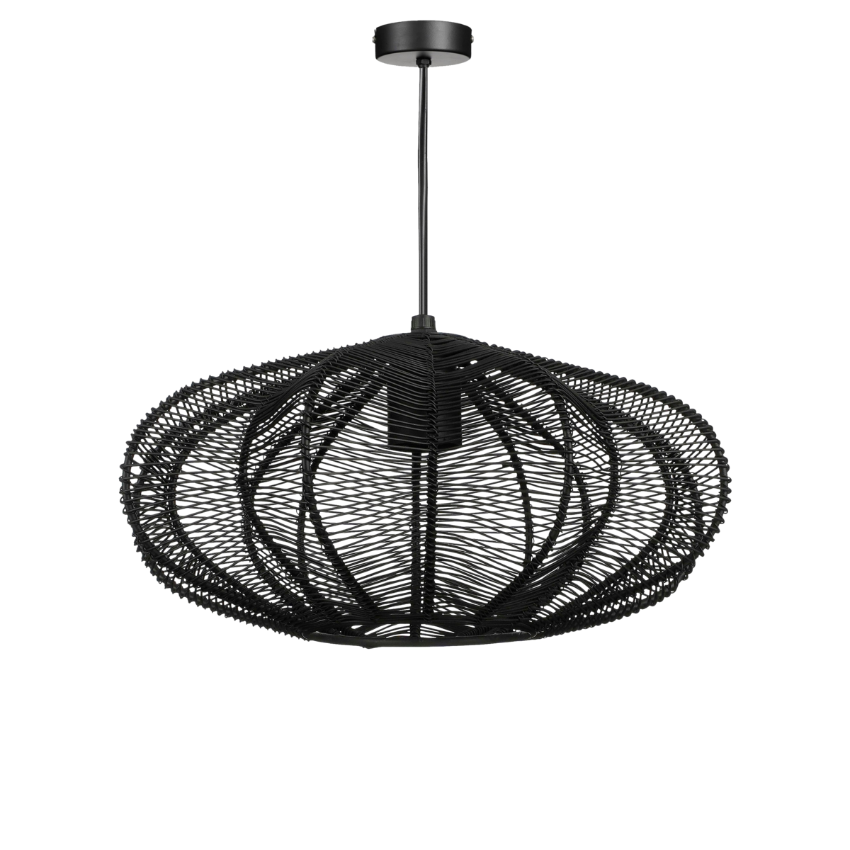 Mica Decorations - Lampe à Suspension Kanti - H17 x Ø31 cm - Métal - Noir