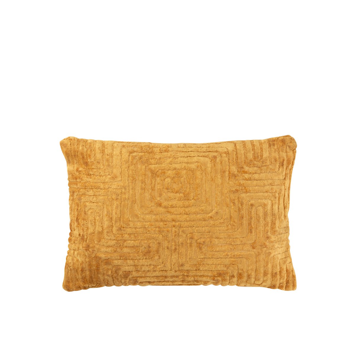 J-Line - Coussin Maze - Viscose - Ocre