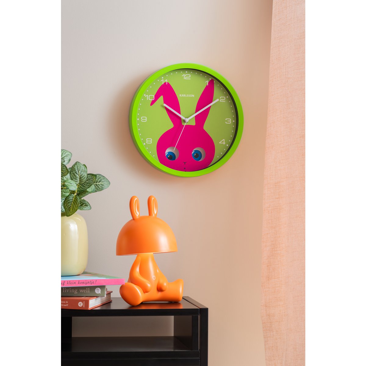 Karlsson - Horloge murale Peekaboo Bunny - KA5997DG