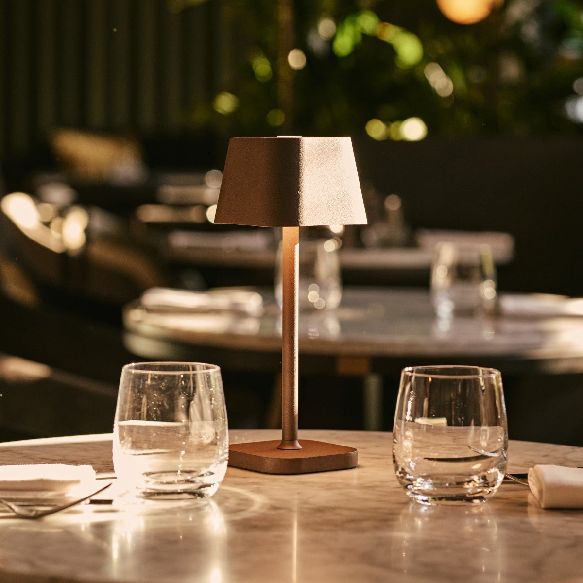 Tavellio-Amsterdam - Ava Mokka Bruin - Oplaadbare tafellamp | Stijlvol, draadloos en dimbaar