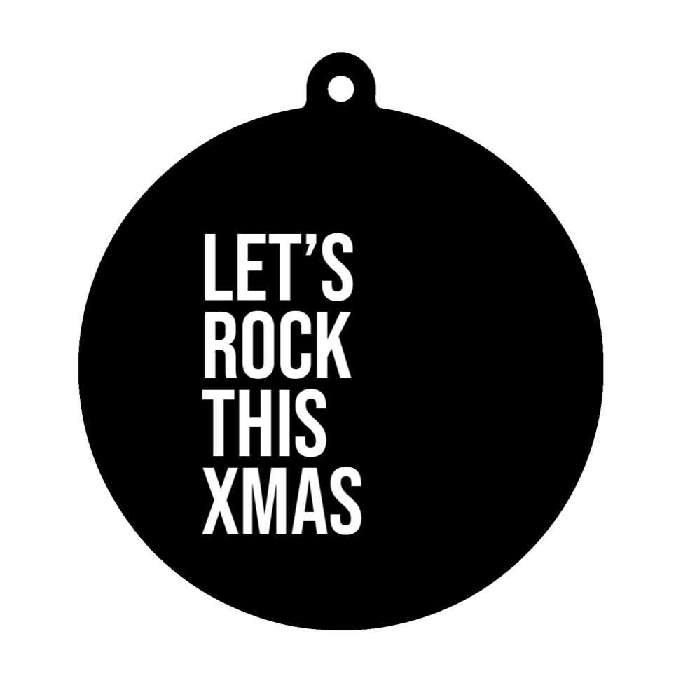 Label2X - Weihnachtsanhänger Let's rock this x-mas black