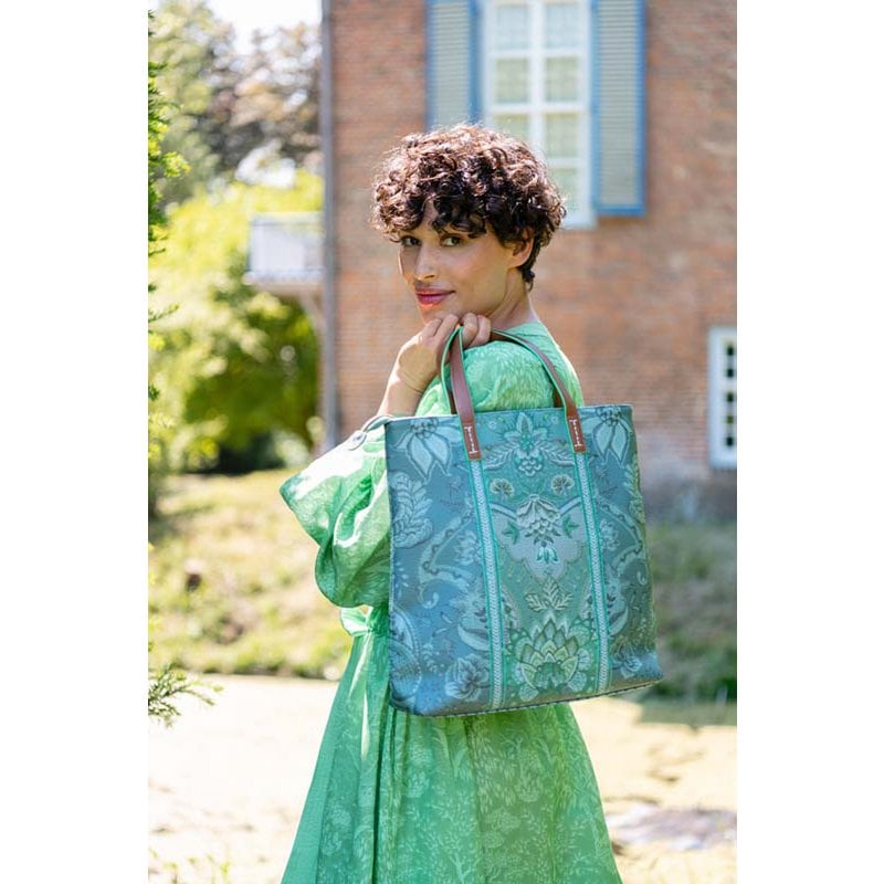 Pip Studio - Shopper Plein Kyoto Festival Groen 33x36x10cm