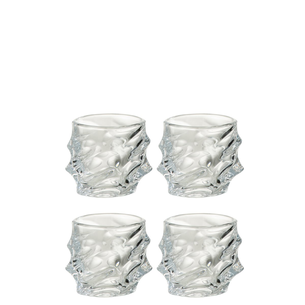 J-Line - Verre à Whisky Michigan - Transparent - Coffret cadeau