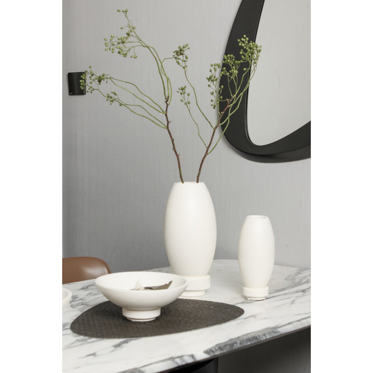 Element Accessories - Moderne vaas van nanocement, innovatief design. RUD30WH