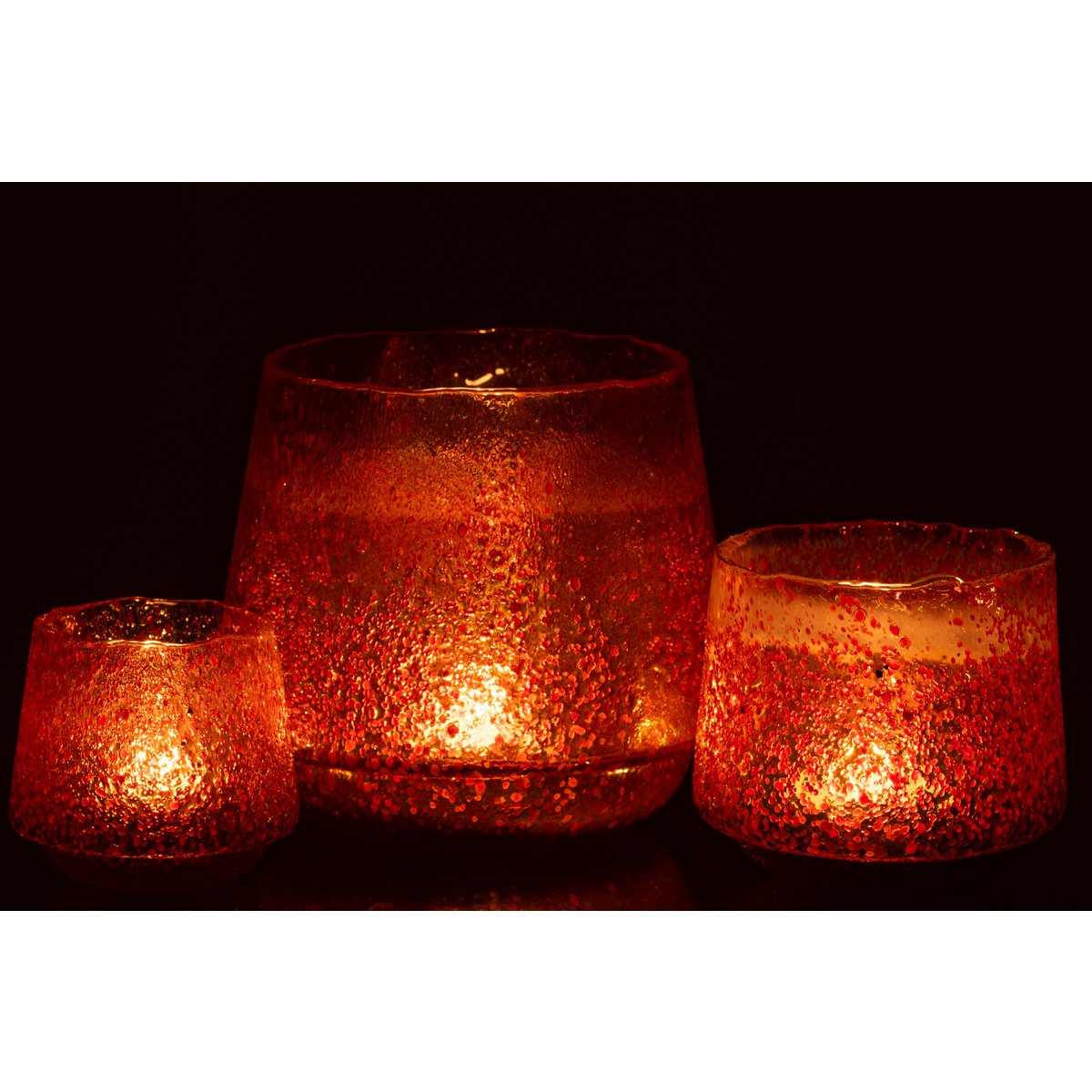 J-Line - Photophore Dots - Verre - Orange - Grand