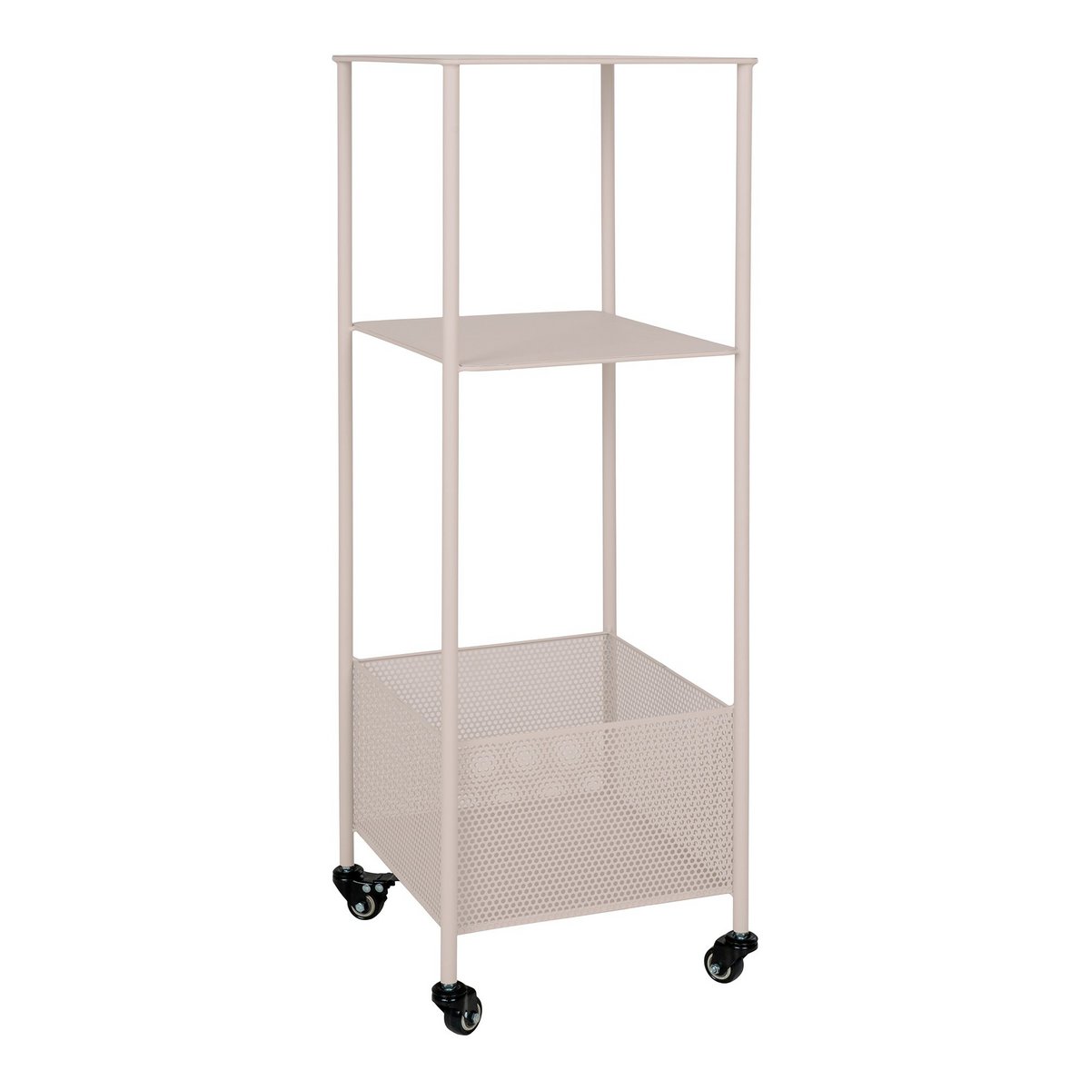 House Nordic - Torres Metal Cart - Metallwagen, Stahl, Sand, 3 Regale, 35x35x100 cm