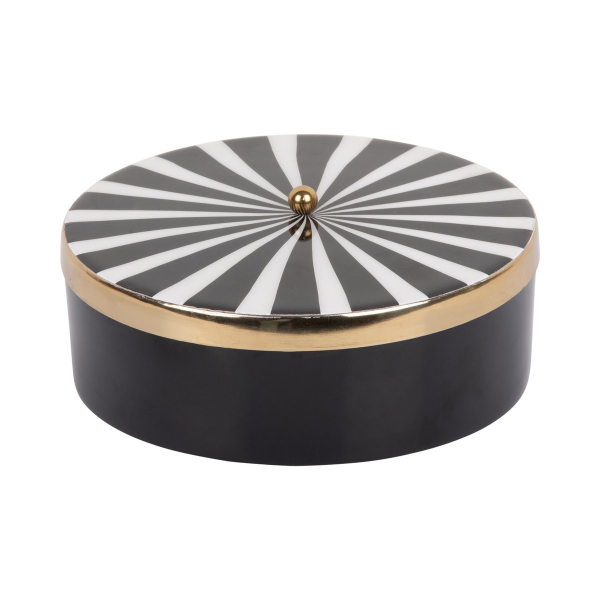 Present Time - Opbergdoos Candy Swirl Rond Groot - PT4204BK