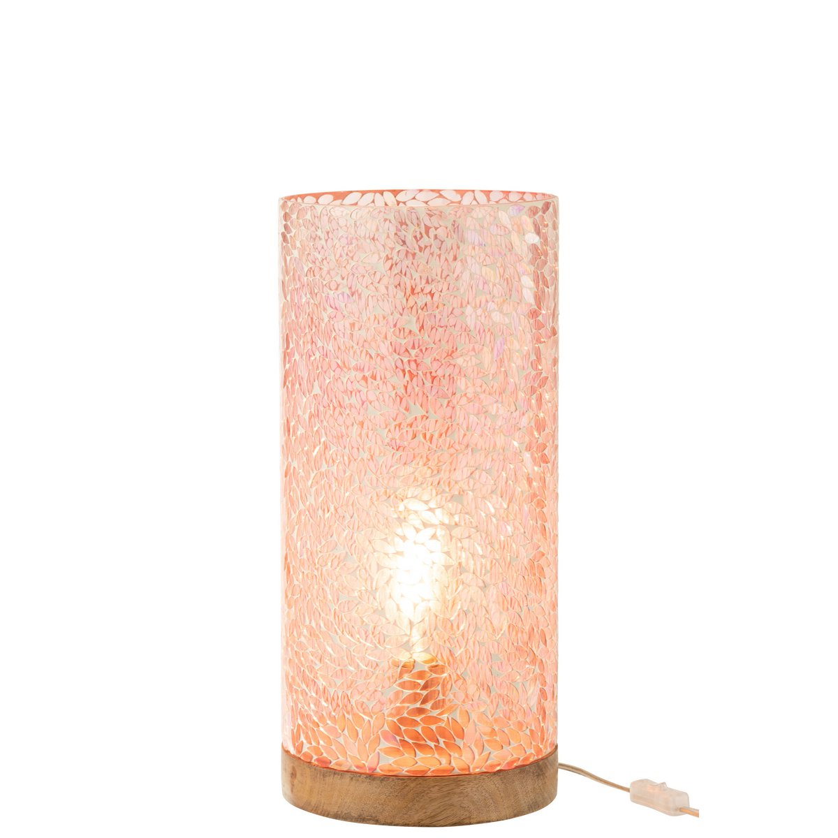 J-Line - Lampe de table Mosaic - Verre - Rose - Grand