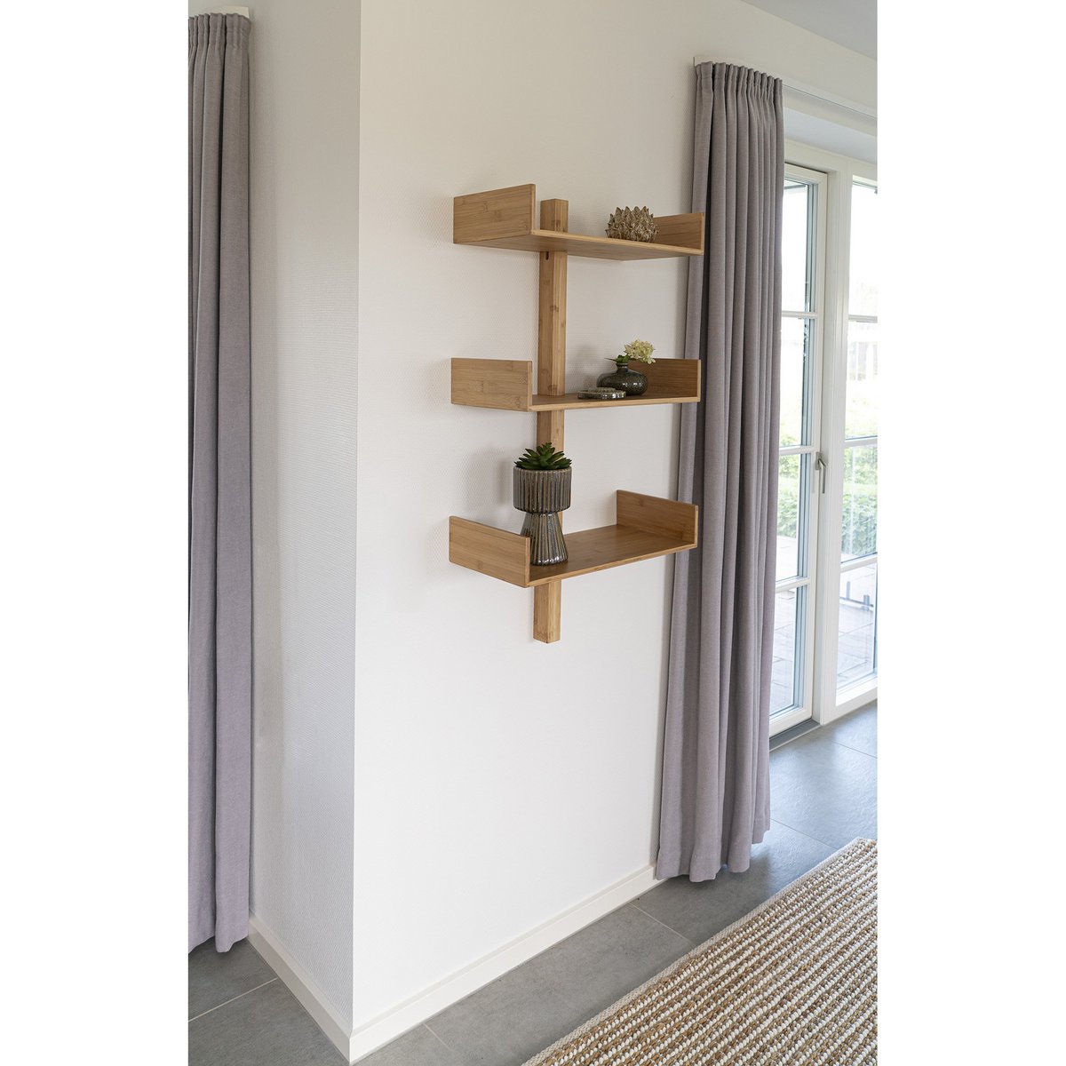 House Nordic - Villa Shelf - Wandregal, Bambus, natur 50x102 cm