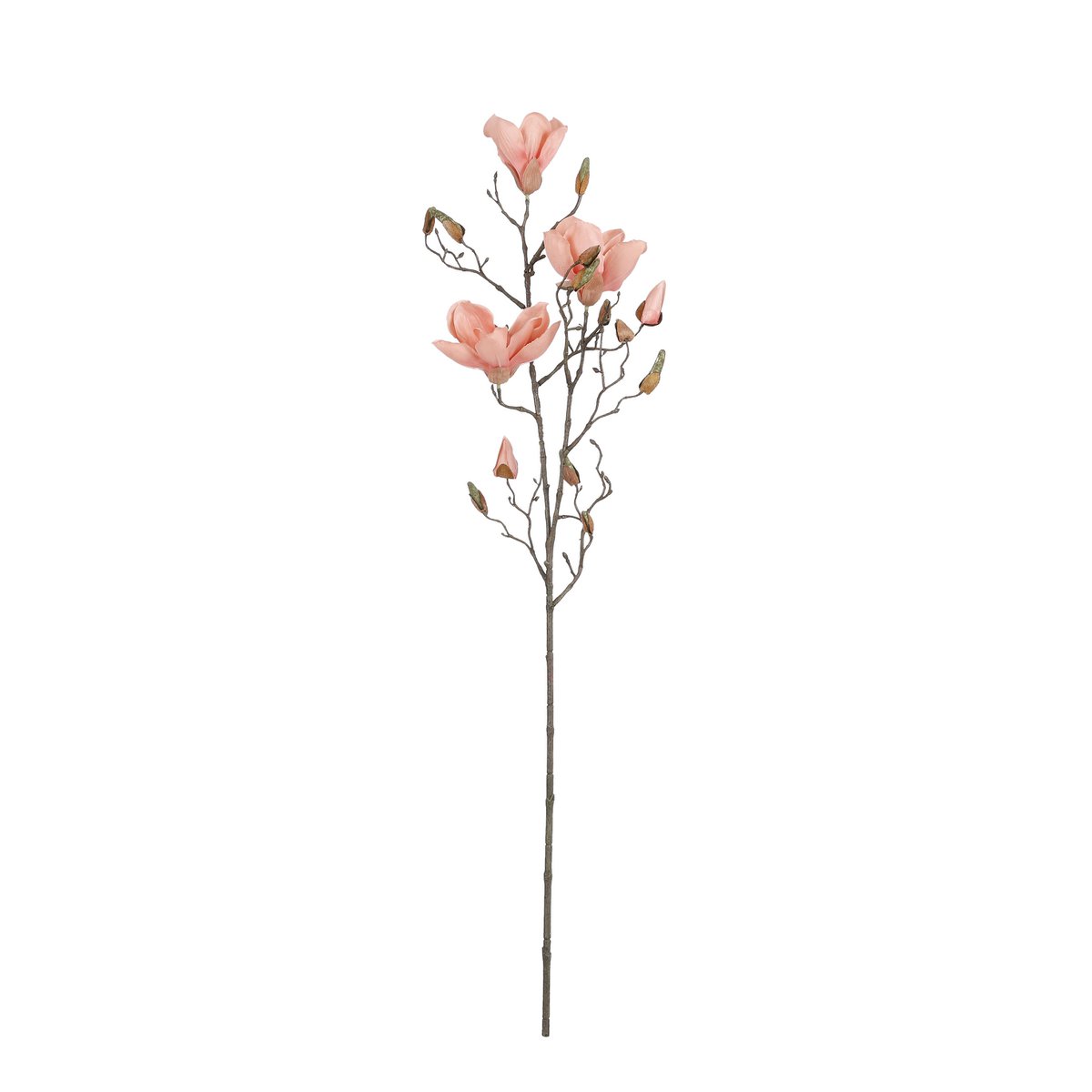 Glimmerdekorationen – Magnolien-Kunstblume – H88 cm – Pfirsich