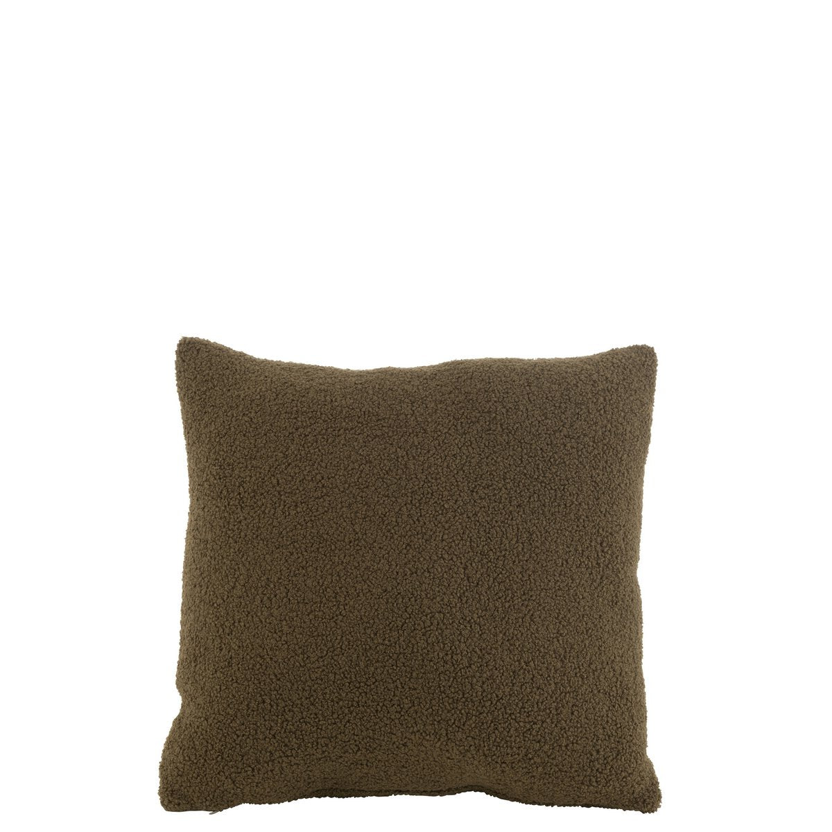 J-Line - Coussin Teddy - Polyester - Vert foncé