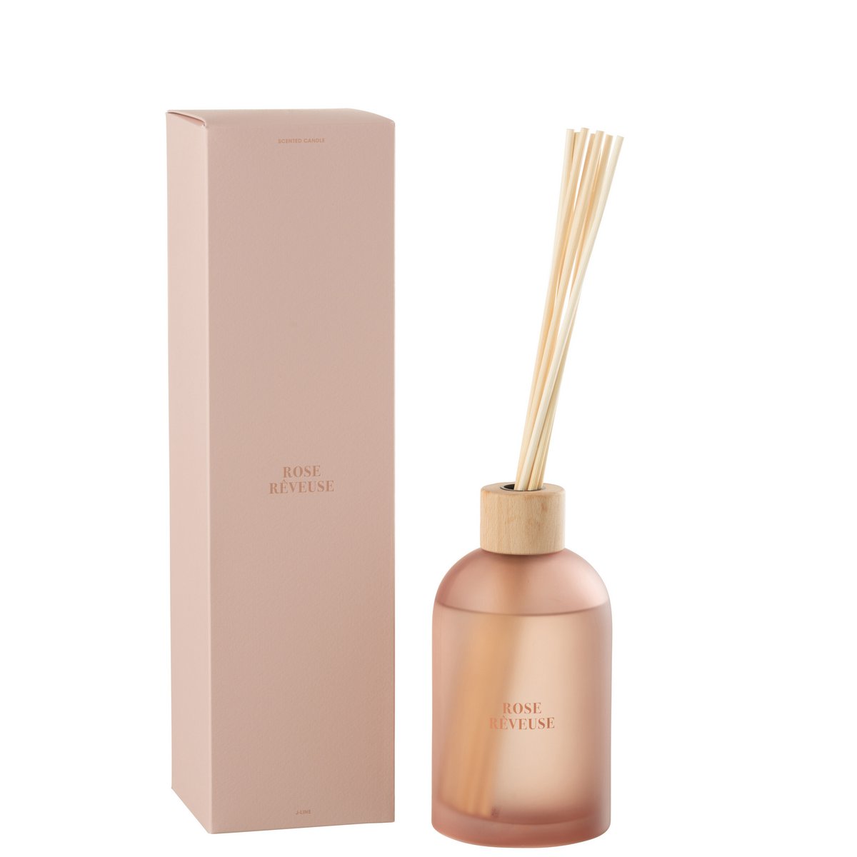 J-Line - Huile parfumée + Sticks - Accords Essentiels - Rose Rêveuse - Rose