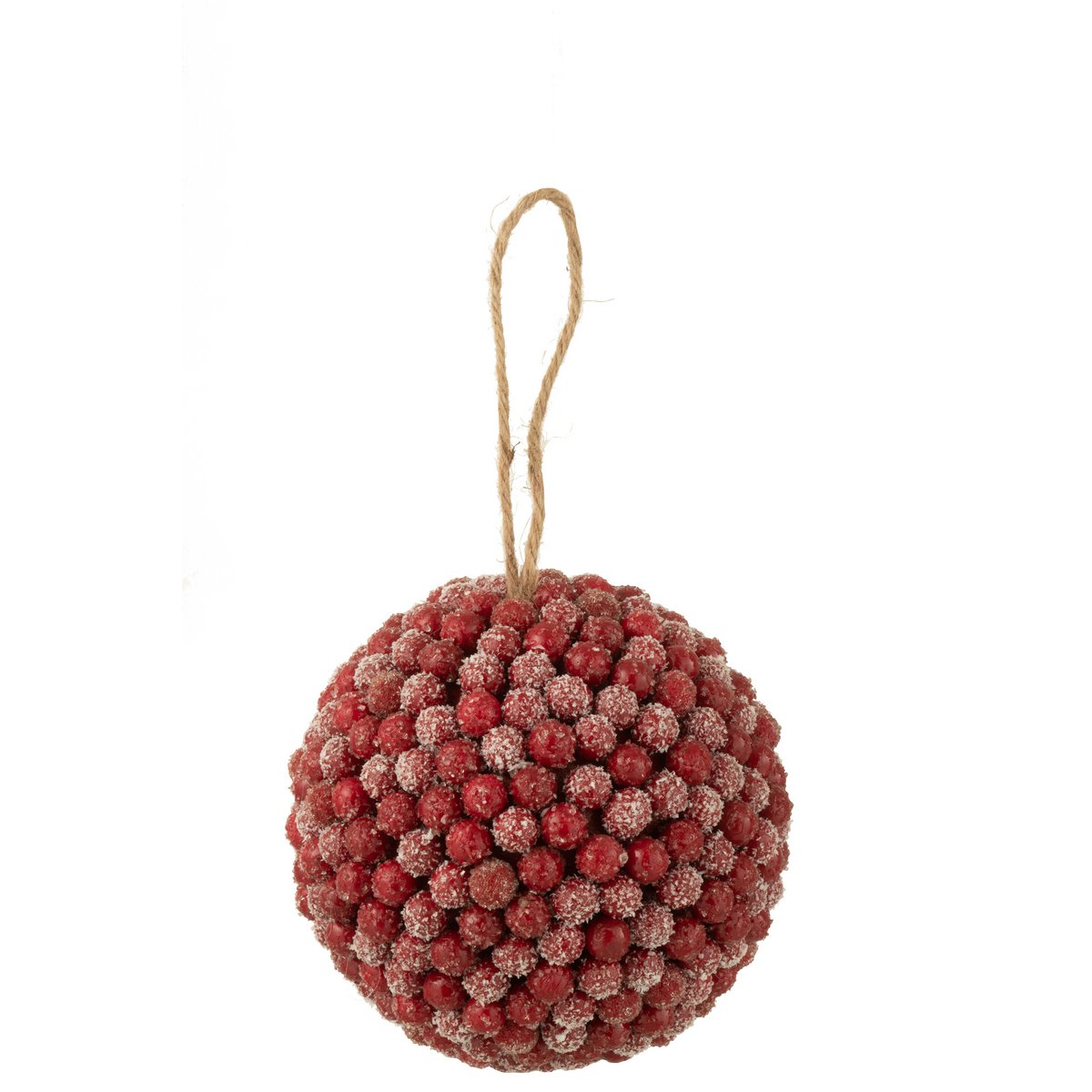 J-Line - Weihnachtskugel 'Beeren' (Größe L, Rot)