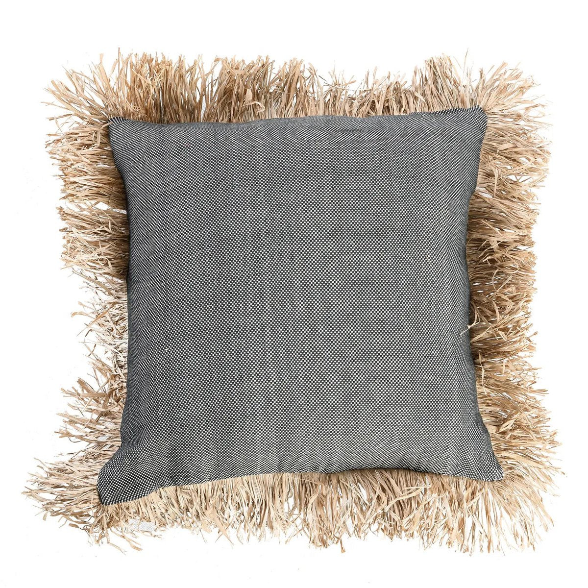 Bazar Bizar - Housse de coussin 'Cotton Bonita' (Noir Naturel, 60x60)