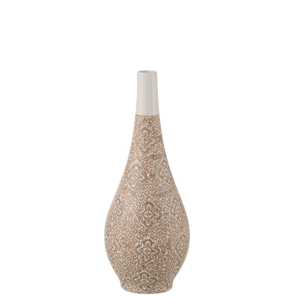 J-Line - Vase Wabi Peer Porzellan Beige/Weiß