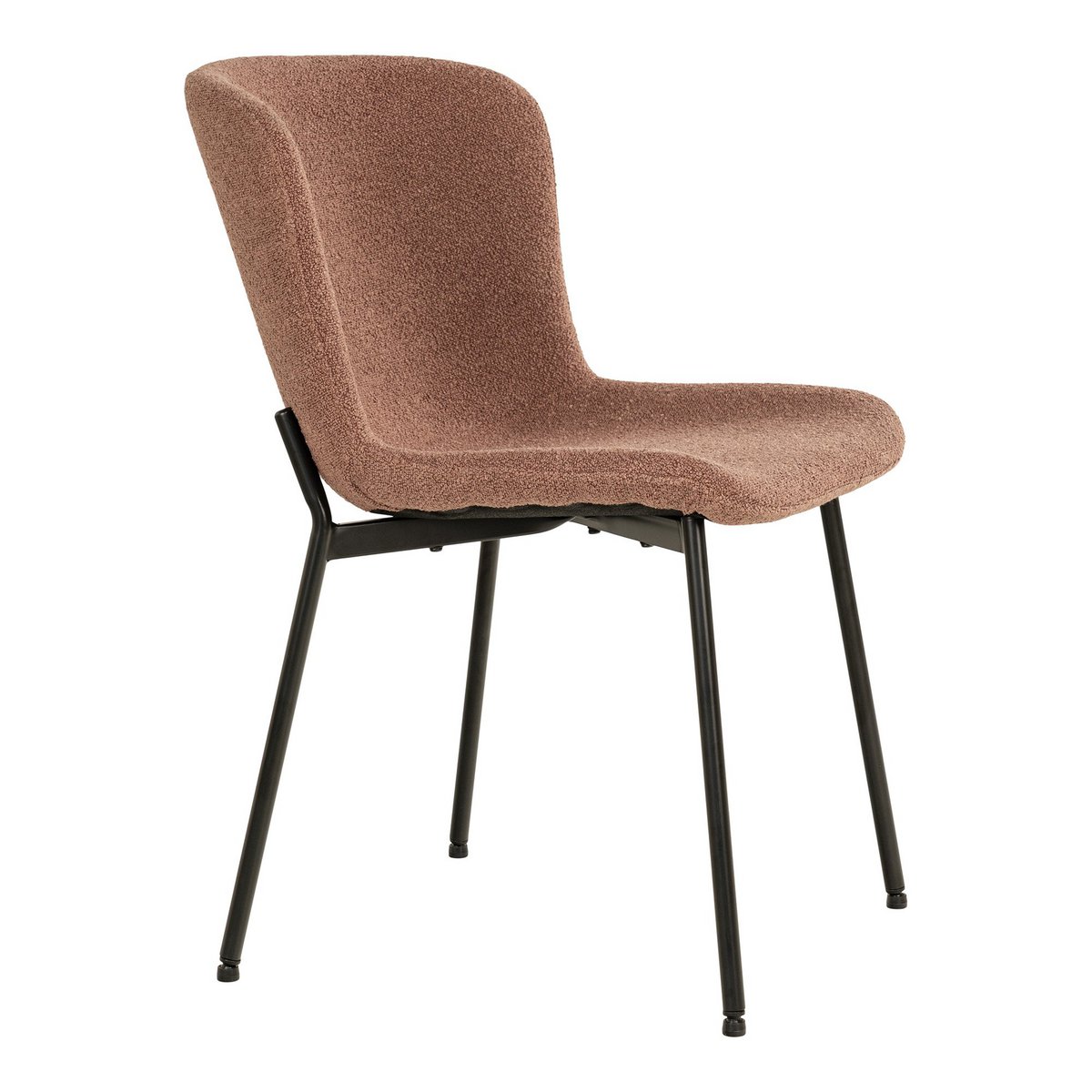 House Nordic - Maceda Dining Chair - Chaise de salle à manger en boucle, rouille avec pieds noirs - Lot de 2