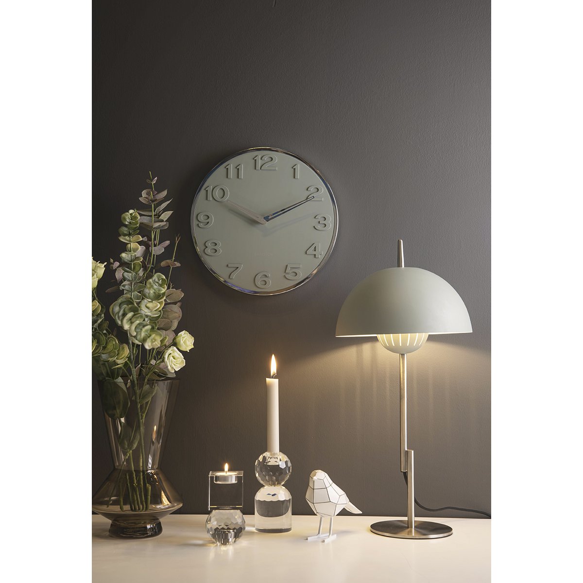 Present Time - Decoratief beeld Bird Grote Strepen - PT3608WH