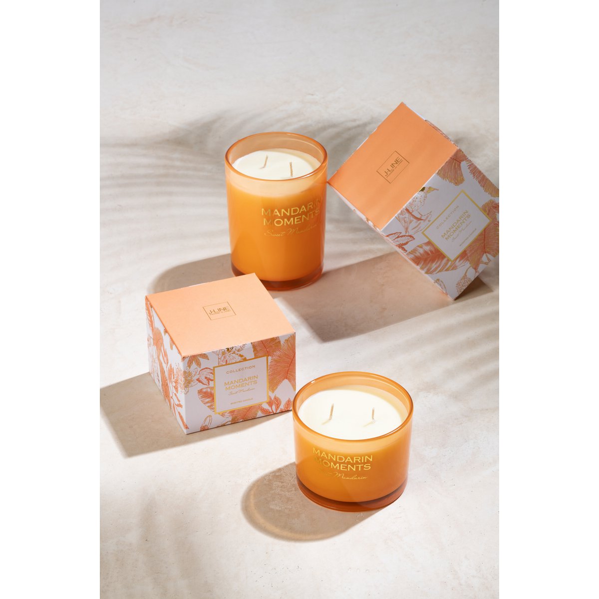 J-Line - Bougie parfumée - Madarin Moments - Orange - L - 70U