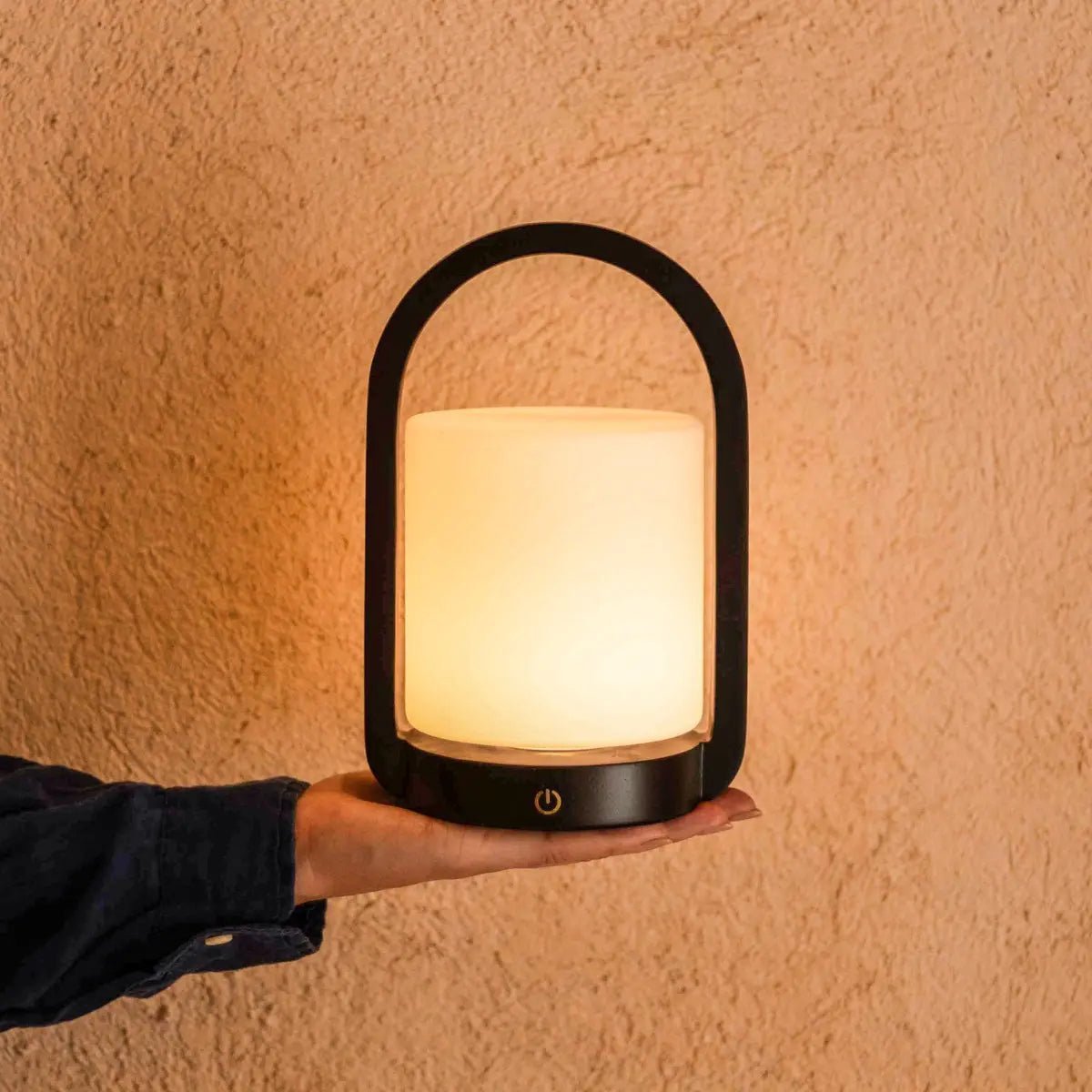 Tavellio-Amsterdam - George donkerbruine houten lamp – oplaadbaar, dimbaar en draagbaar