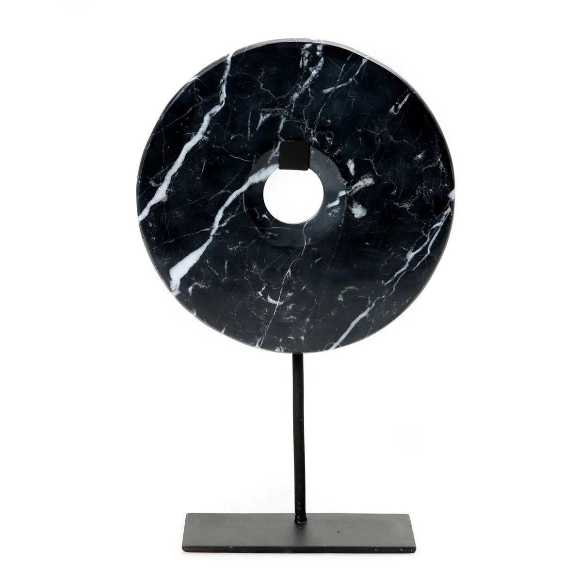 Bazar Bizar - Figurine décorative sur pied 'Marble Disc' (Noir, L)