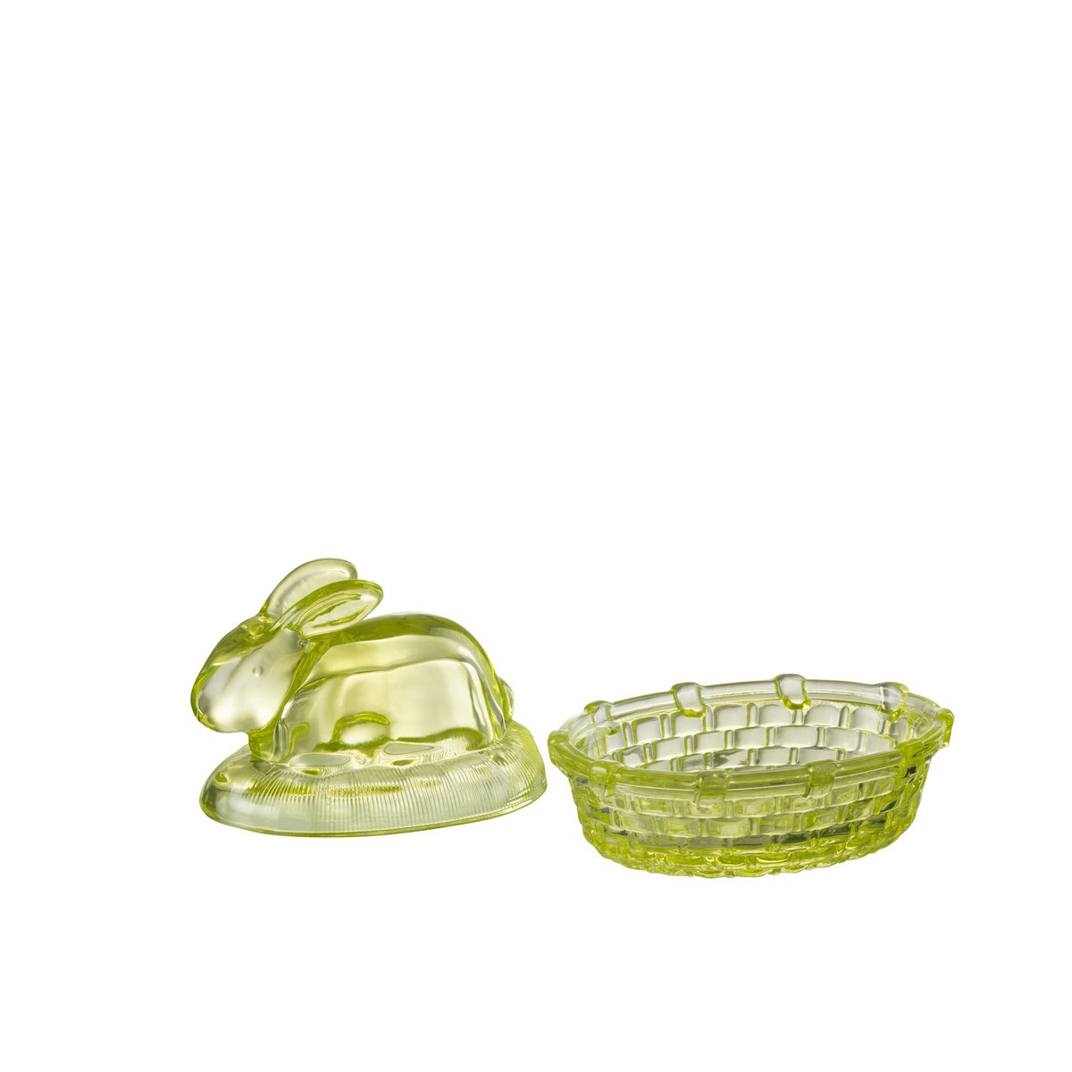 J-Line - Pot de Rangement Lapin - Verre - Vert