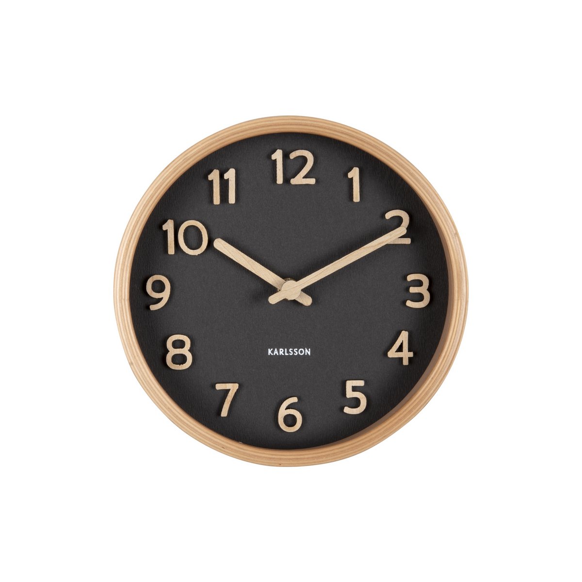 Karlsson - Tafelklok Pure Wood Grain - KA5875BK