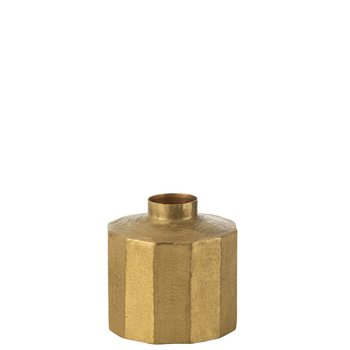 J-Line - Vase Quadratisch Metall Gold Klein