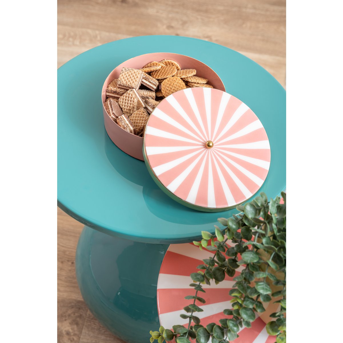 Present Time - Boîte de Rangement Candy Swirl Ronde - PT4203PI