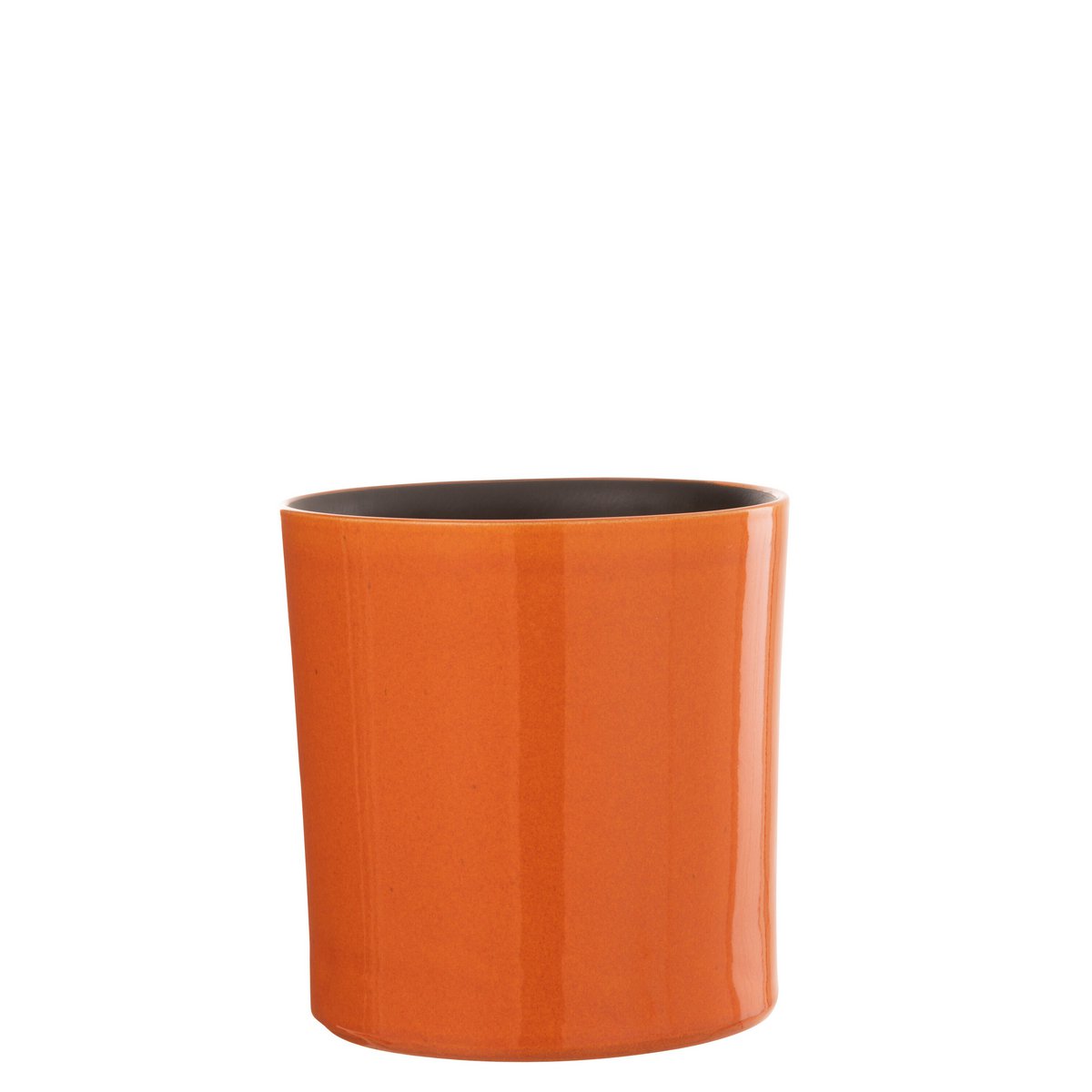 J-Line - Pot de Fleurs Flek - Céramique - Orange - Moyen - Ø21,00cm