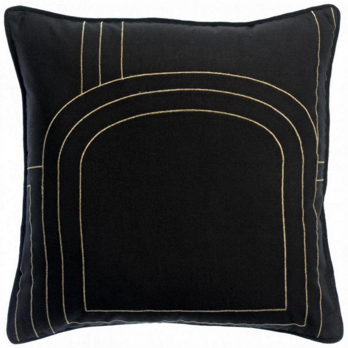 VIVARAISE - Coussin Jaden Caviar 45 x 45