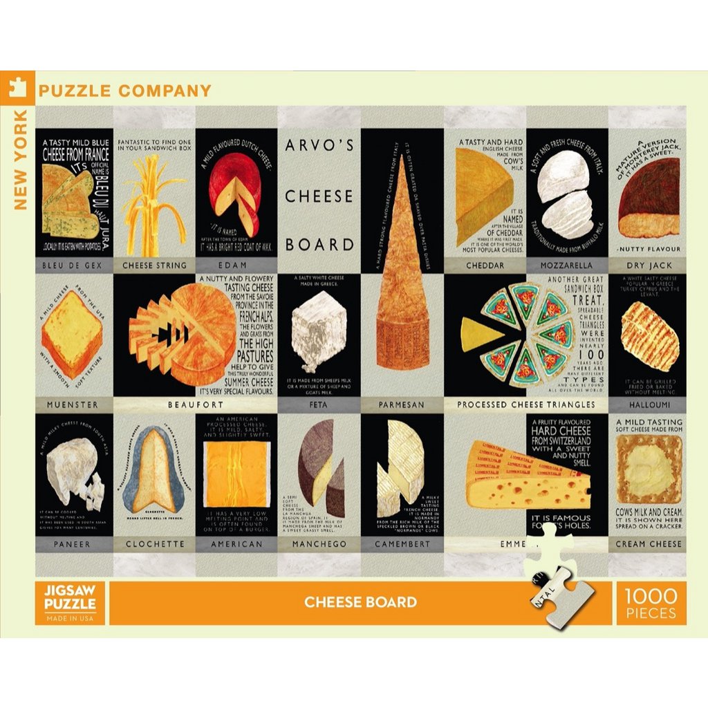 New York Puzzle Company - Puzzle 'Planche à fromage' (1000 pièces)