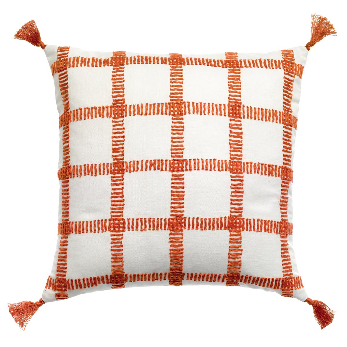 VIVARAISE - Coussin carreaux Diana Marmelade 45 x 45